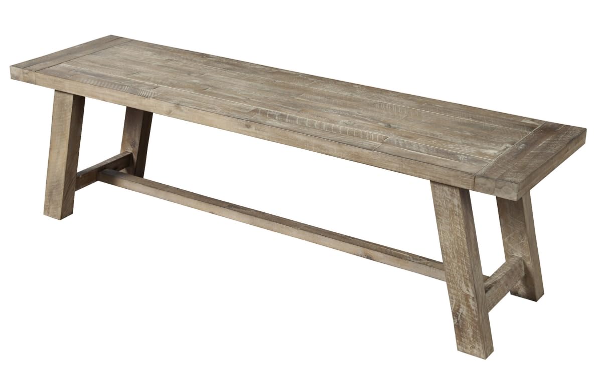 HomeRoots 524061 60 in. Distressed Solid Wood Dining Bench Natural & Brown